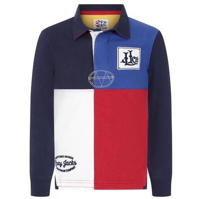 Lazy Jacks Boys Colour Block Rugby Shirt