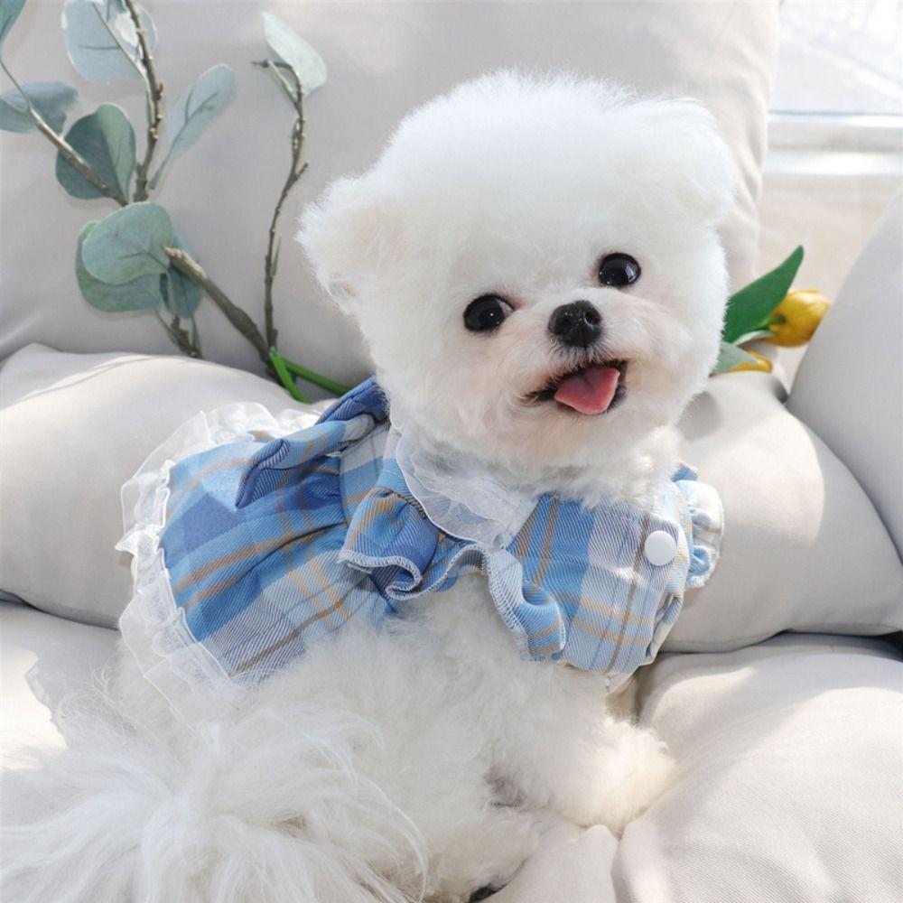 Haustier-Outfits Niedlicher Haustier-JK-Rock Weiche Atmungsaktive Hundekleidung Bequemes Dünnes Design Haustierweste Geschirr Frühling