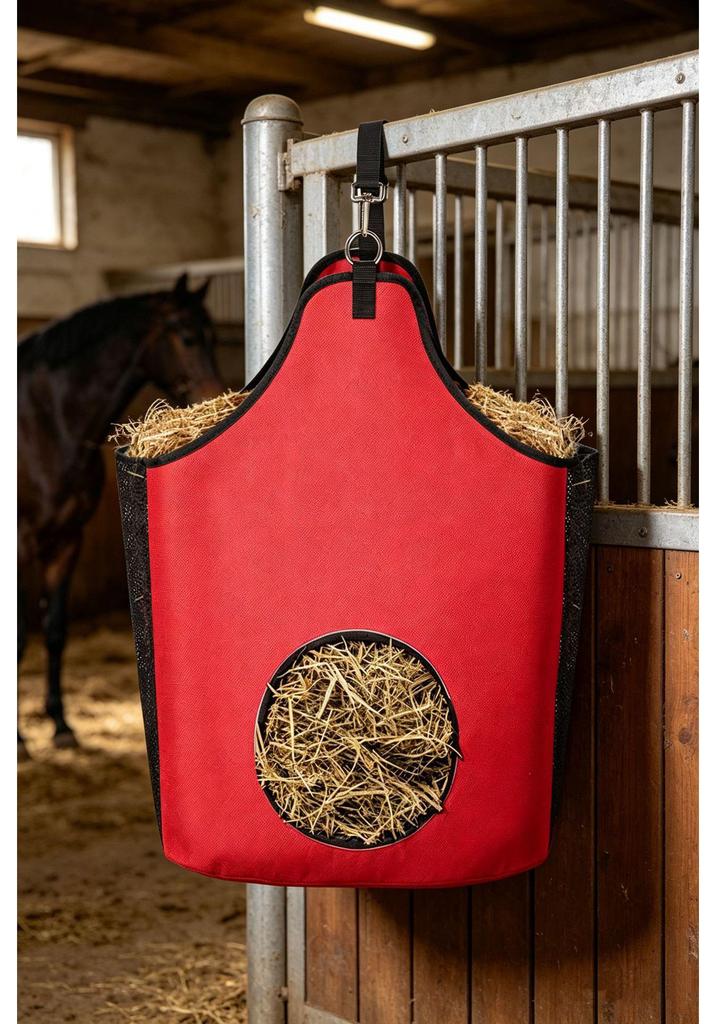 Adjustable Hay Feed Bag with Shoulder Strap for Goats, Horses, Donkeys, Alpacas, and Ostriches