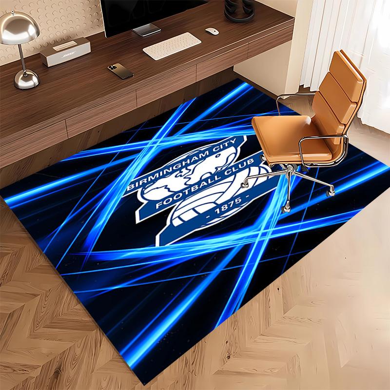 1pc BIRMINGHAM CITY LOGO Print Area Rug - Soft, Washable Non-Slip Indoor Mat, Living Room, Home Office Decorative Rug,Office Decorative