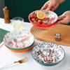 Japanese Cartoon Animal Ceramic Plate Restaurant Household Vegetable Plate Western Food Plate Breakfast Plate Fruit Plate Tableware Tray