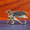Mini Brass Dragon And Griffin Figurines Detailed Carving Antique Finish Desktop Decor Collection