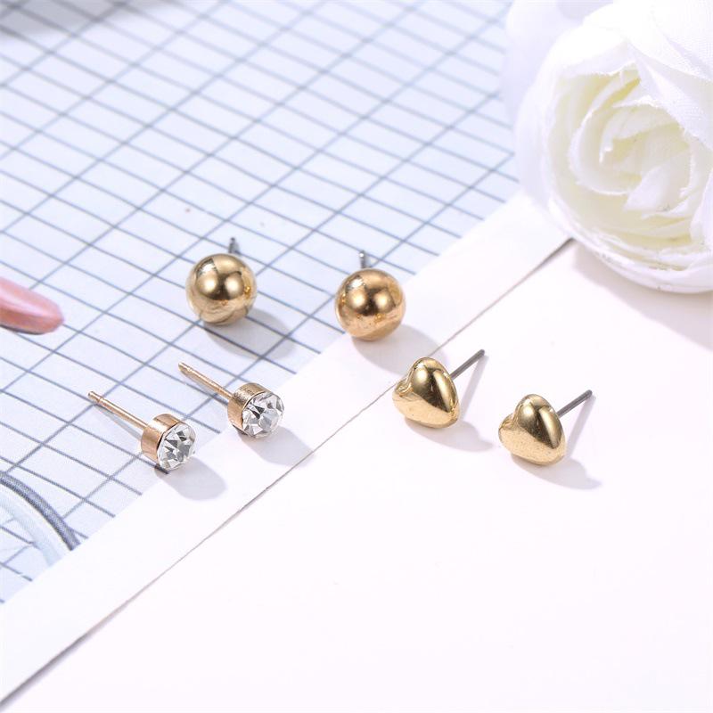 6 Pairs Women Fashion Style Love Shape Rose Tassel Earrings Suit