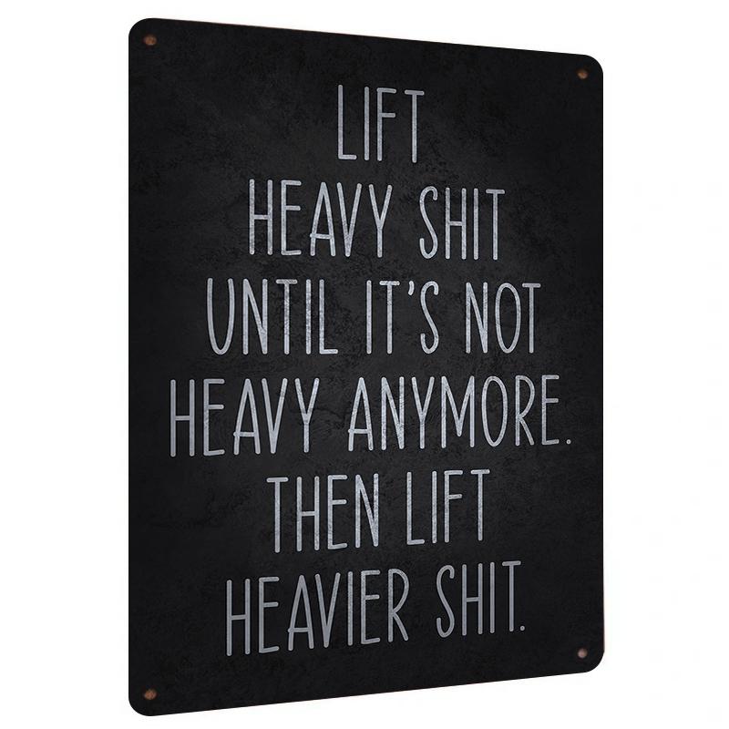 

Inspirational Fitness Metal Sign Strength Training Motivational Quote Wall Art Gym Decor Home Hanging Ornament 20x30cm（7.8x11.8inch）