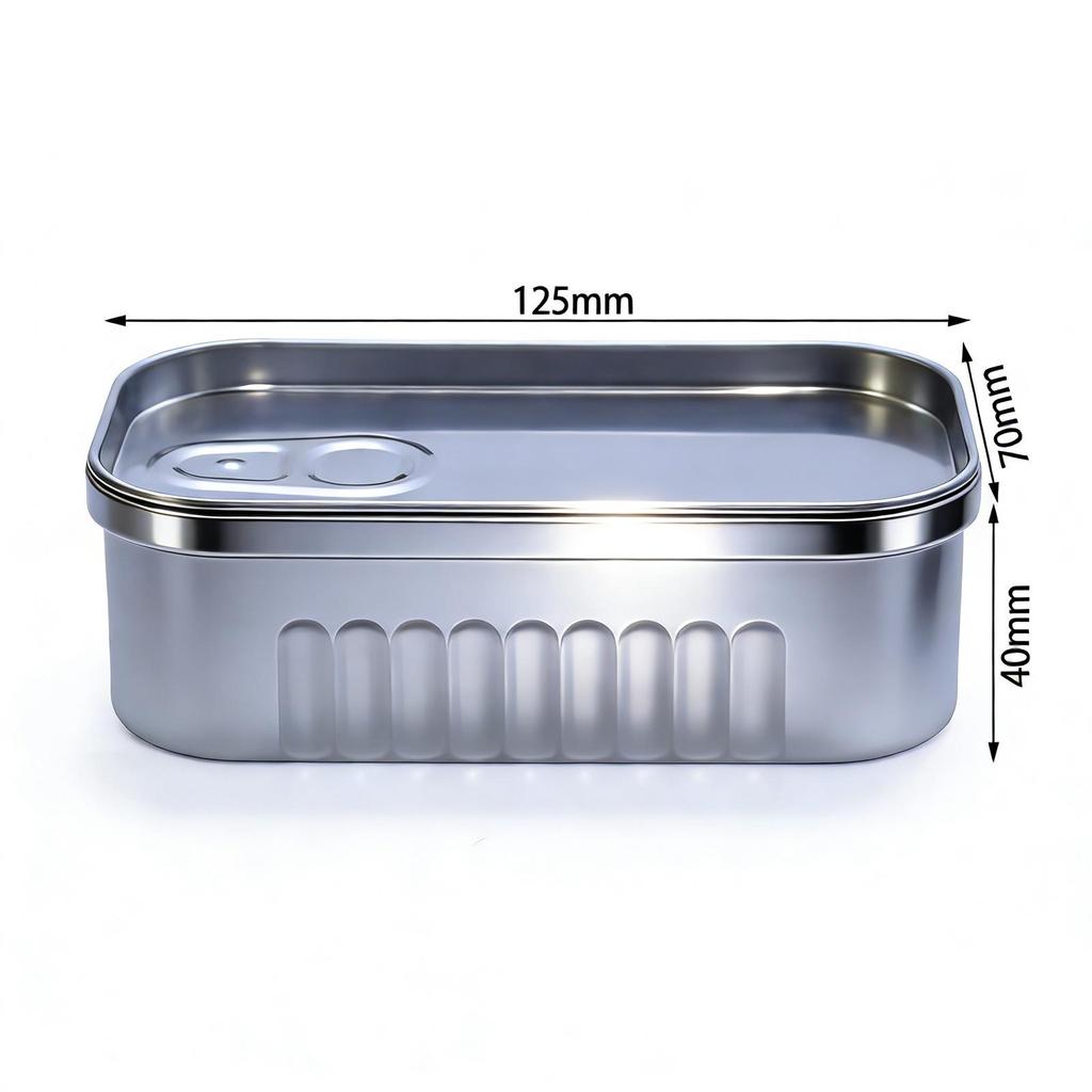 Sardine Can Tin Box DIY Storage with Pull-Tab Design