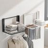 Magnetic Metal Washing Machine Side Shelf Space-Saving Folding Clothes Rack No Punching Temporary Rack Simple Bathroom Shelf