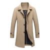 Spring and Autumn Business Casual Men's Mid-length Lapel Coat