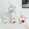 Couple Hug Ceramic Love Statue Mini Hugging Sculpture Romantic Figurine Lover