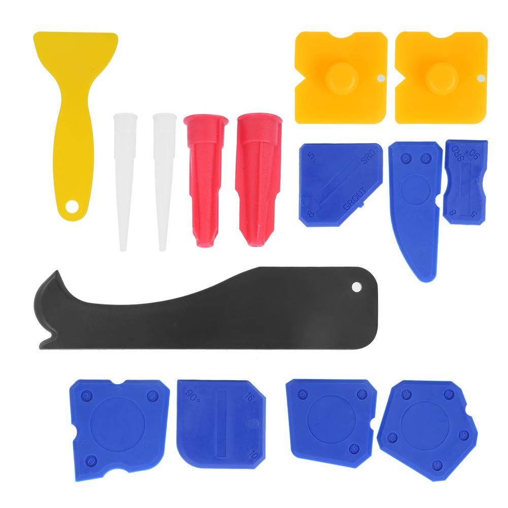 15PcsSet Silicone Sealant Tools Scraper Spatula Cleaner Glass Window Hand Operated Tool