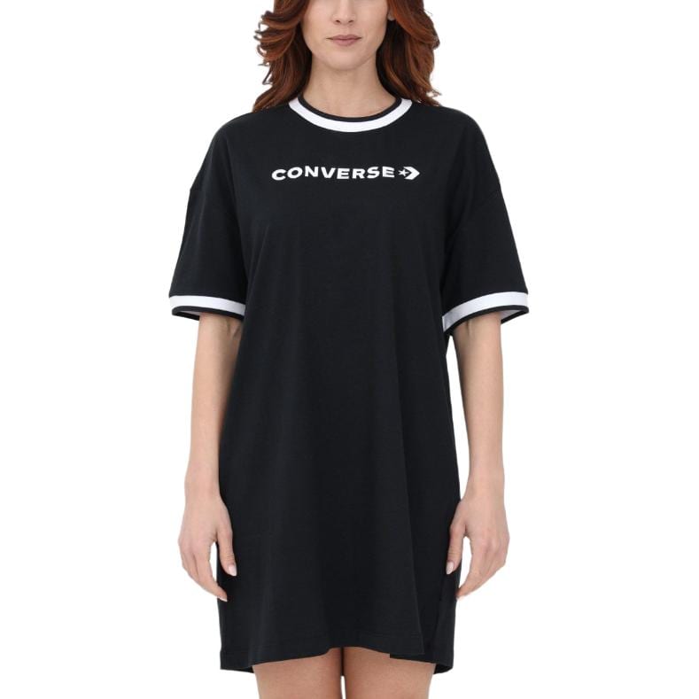 Converse Short Sleeved Dress Women's Black 10024783-A01