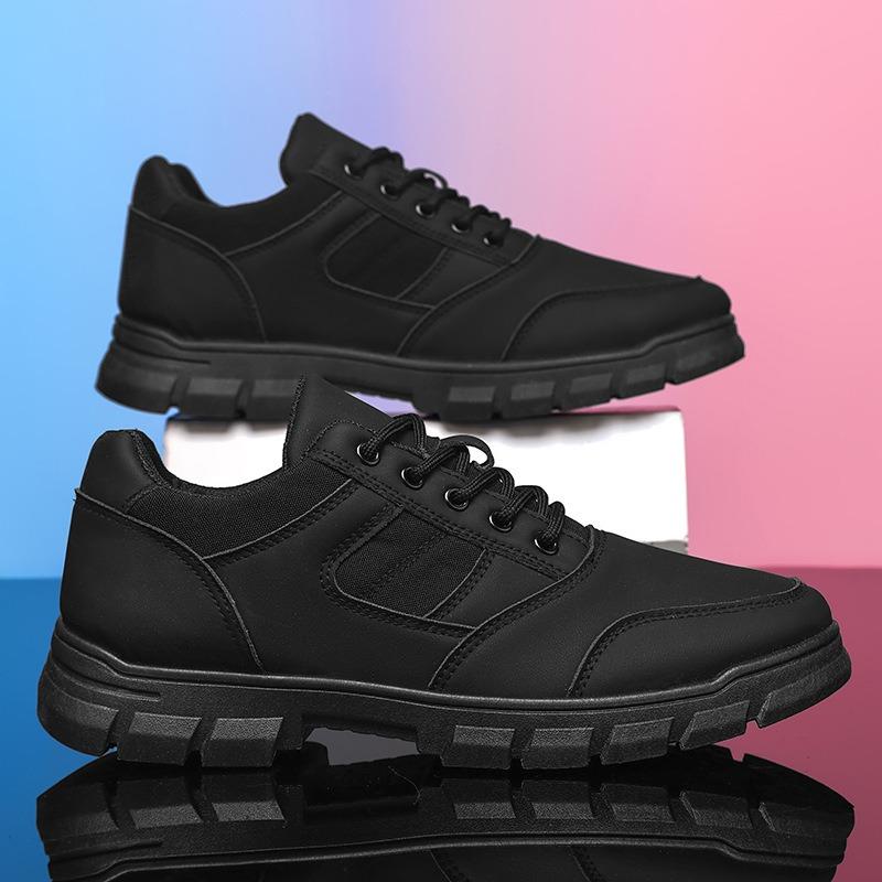 Herrenschuhe Herbst und Winter Herrenschuhe Schwarz Neue atmungsaktive Sportschuhe Arbeitsschutzschuhe Trendschuhe Lässig vielseitig Arbeitsschuhe