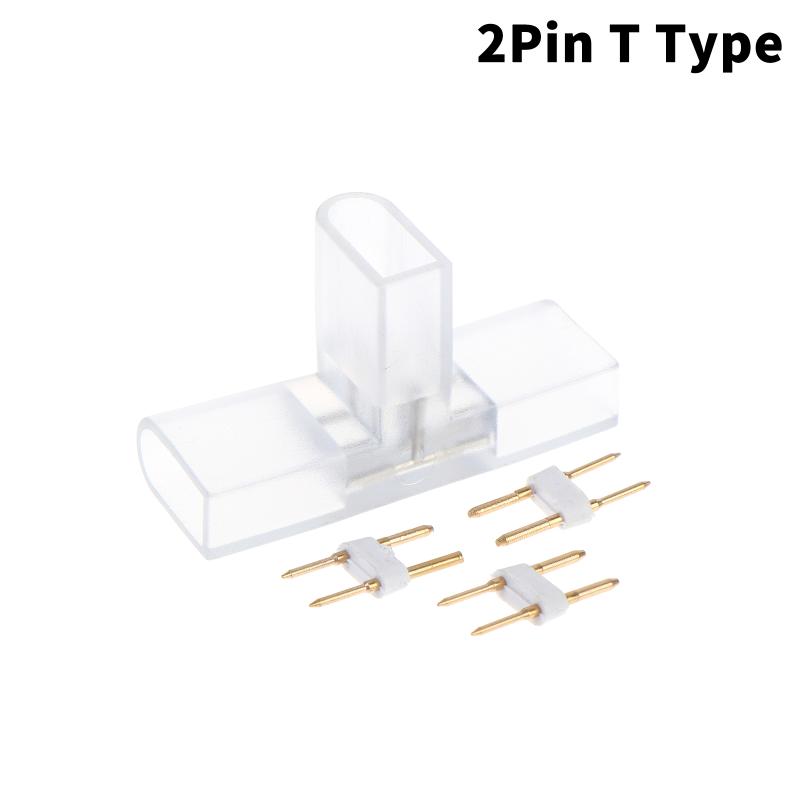 110V 220V Led Strip Light Connector Accessories I T L Shape 2Pin Connectors For Rgb Neon Light Single Color Led Strip