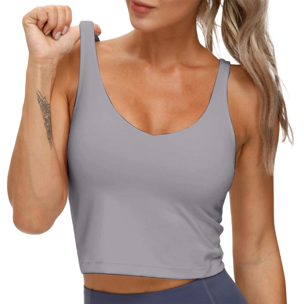 Women's Sports Bra Vest Without Steel Ring, Chest Cushion, Wide Shoulder Strap, Running Top