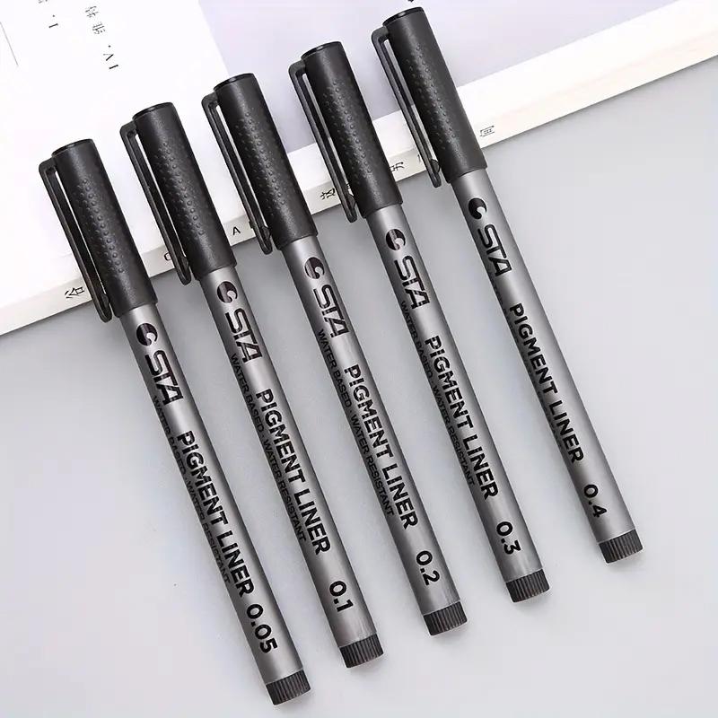 1pc Pigment Liner Pigma Micron Ink Marker Pen 0.05 0.1 0.2 0.3 0.4 0.5 0.6 Different Tip Black Fineliner Sketching Pens