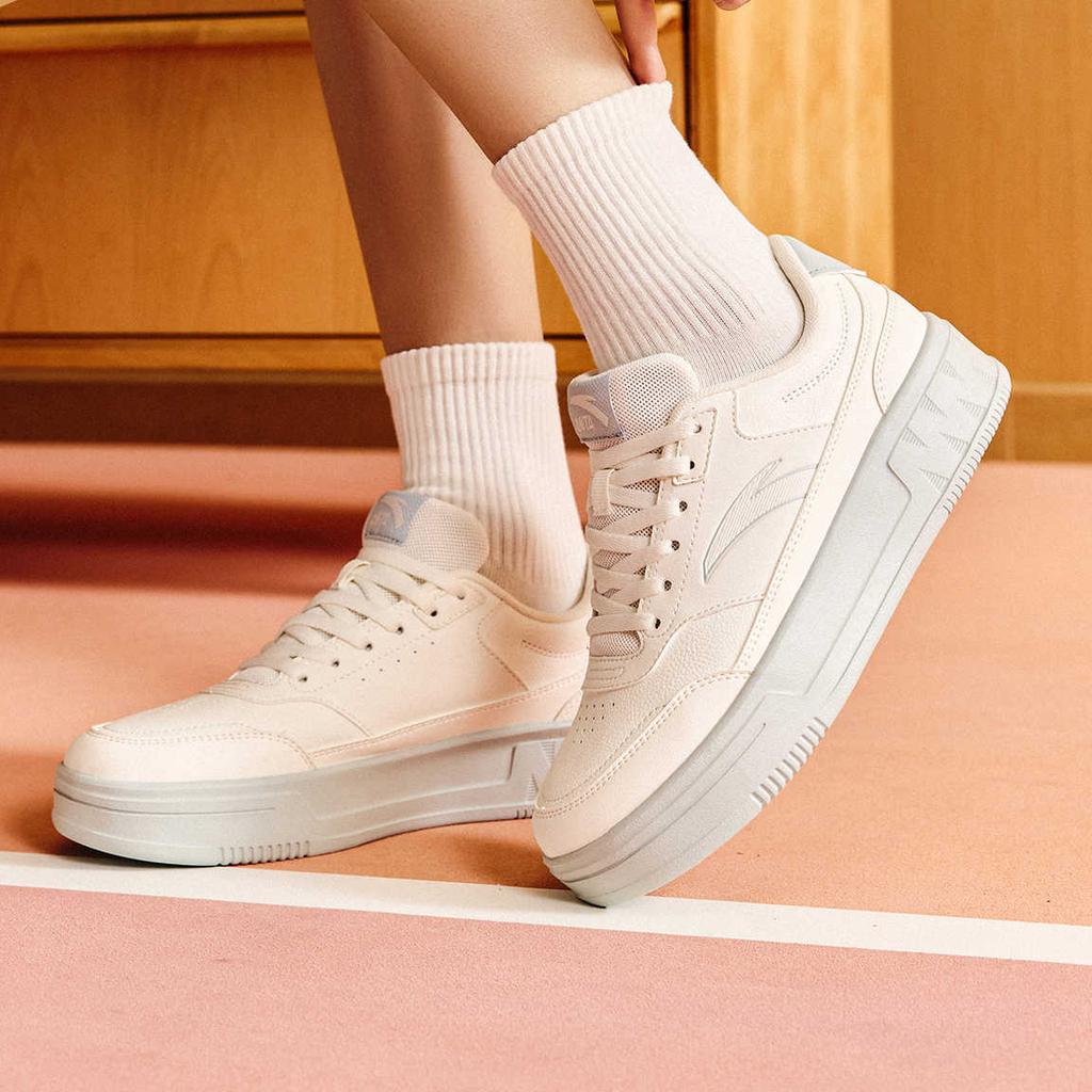 Anta Tanzmode Lässig Strapazierfähig Leicht Niedrig geschnitten Skate-Schuhe Damen Sneaker Weiß Grau Grün 922538005-2