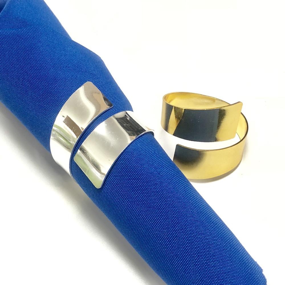 Zinc Zinc Alloy Metal Napkin Ring Gold/Silver Wedding Towel Rings Household Napkin Holder Thanksgiving