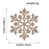 10CM Plastic Snowflake Christmas Tree Decorations - Hollow Powdered Snowflake Pendants