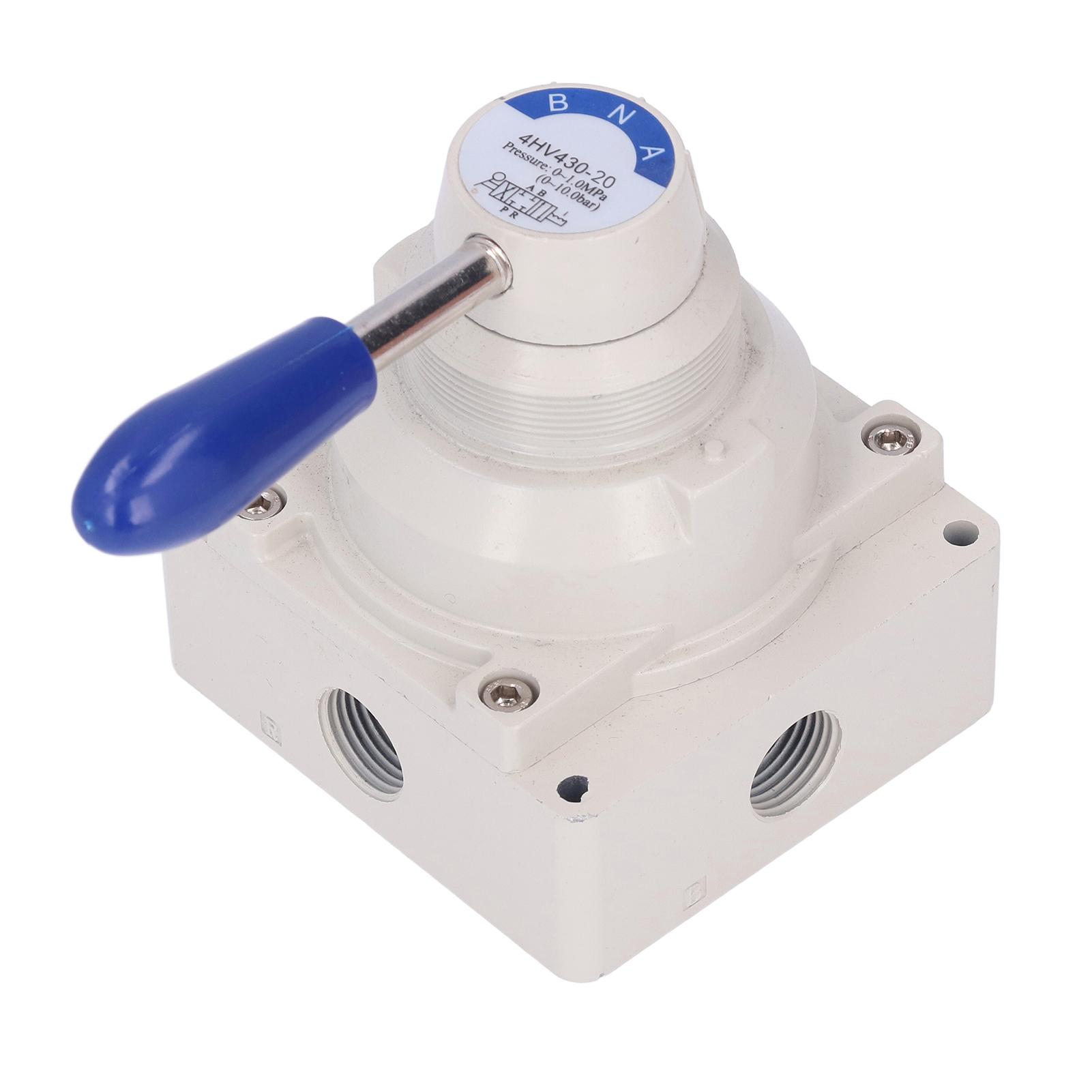 

Пневматичний ручний клапан 3-позиційний 4-лінійний з алюмінієвого сплаву поворотний важіль клапани регулювання потоку повітря 4HV43020