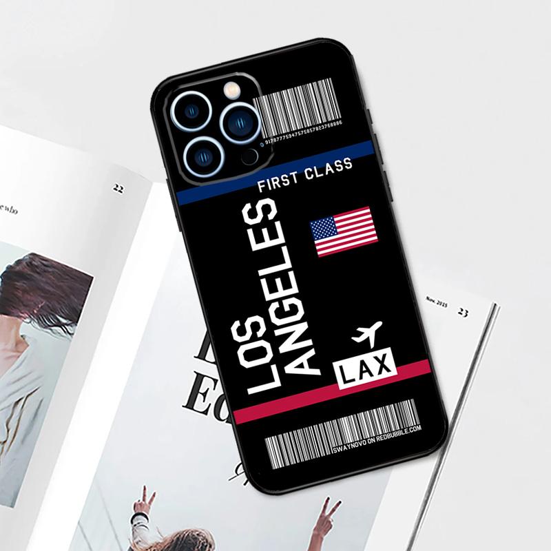 London Toronto Boarding Pass Case For iPhone 17 Pro Max 14 13 12 11 15 16 Pro Max mini 15 Plus 16e 17 Air Phone Cover