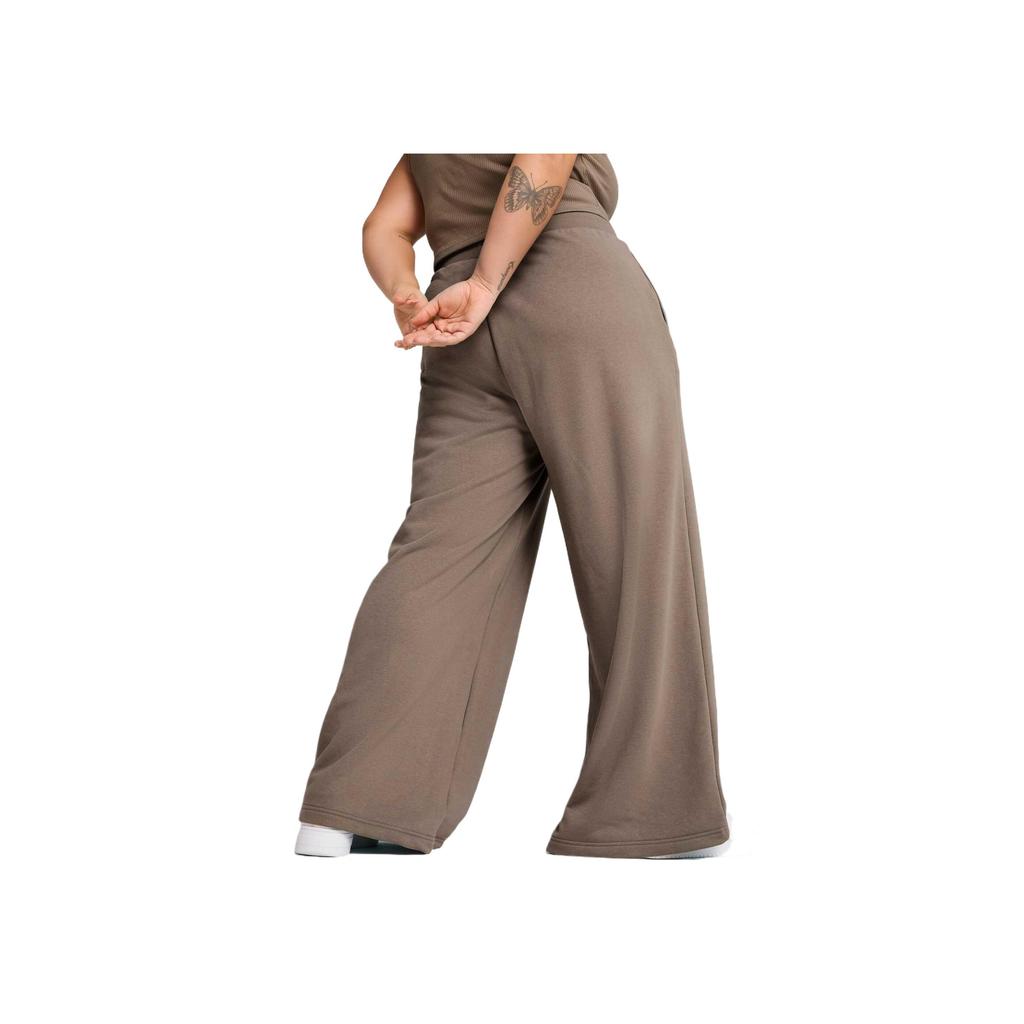 PUMA Skin-Friendly Comfortable Soft Lace-Up Mid-Waist Casual Pants Women bottoms Brown 631892-93