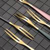Fruit Forks Set of 6, 5.12Inch Stainless Steel Cocktail Fork Appetizer Small Forks Fruit Salad Fork for Party Hotel Restaurant