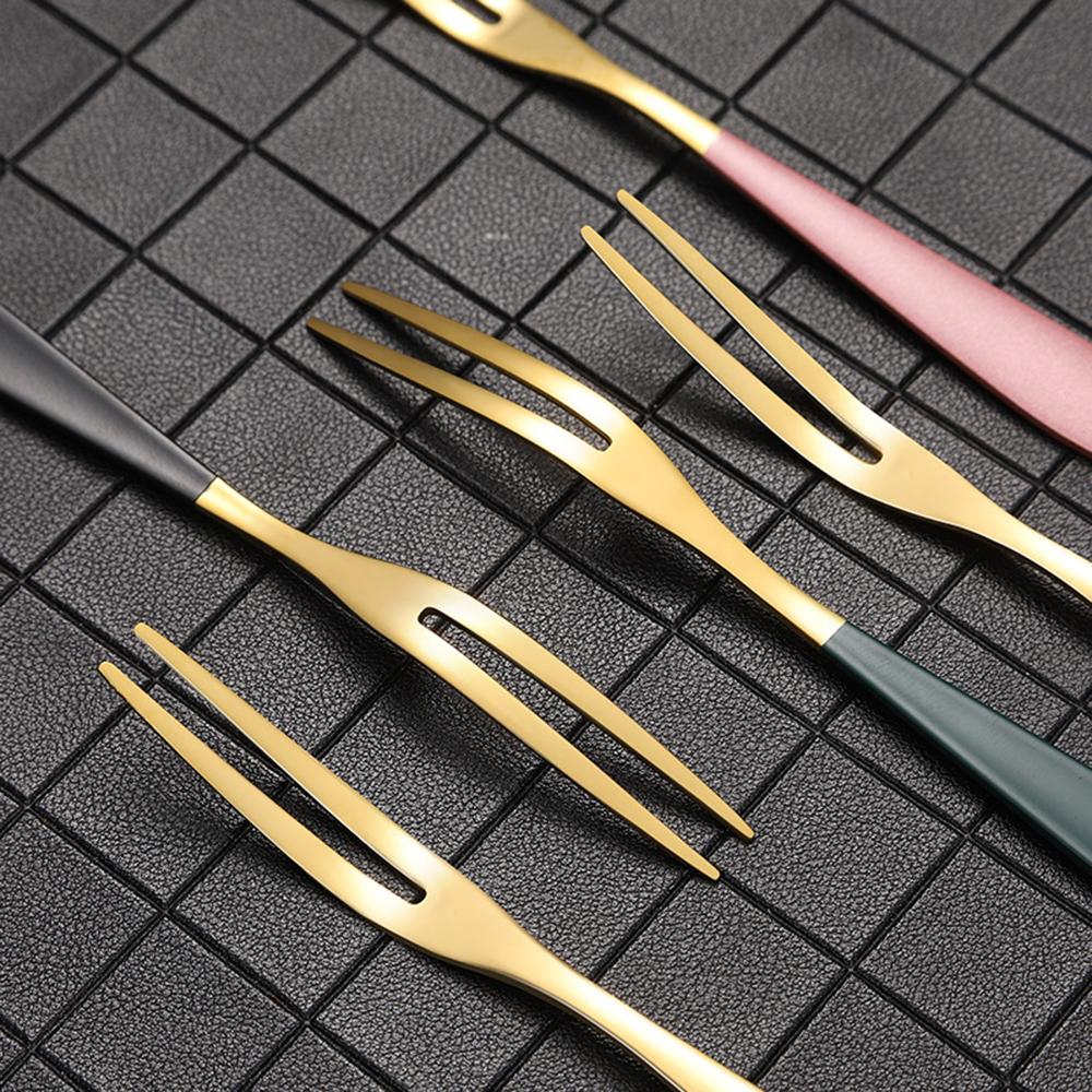 Fruit Forks Set of 6, 5.12Inch Stainless Steel Cocktail Fork Appetizer Small Forks Fruit Salad Fork for Party Hotel Restaurant
