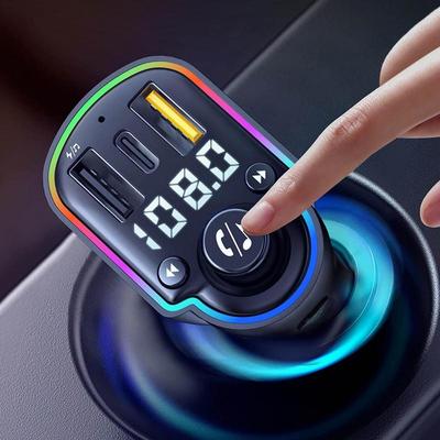 Auto Smart Musikadapter 5.0 FM Transmitter Empfänger Auto-Kit MP3 Audio Player Freisprecheinrichtung QC 3.0 PD USB Schnelllader