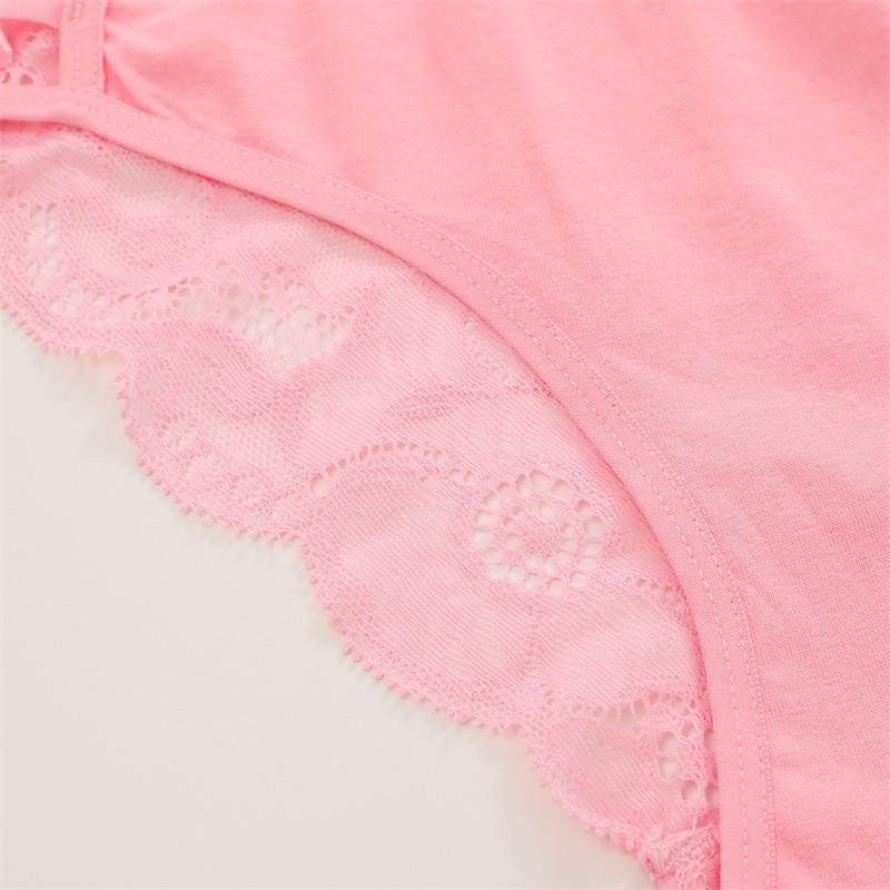 FINETOO Women Sexy Lace Panties Low-Waist Solid Color Floral Underwear Soft and Breathable Lingerie