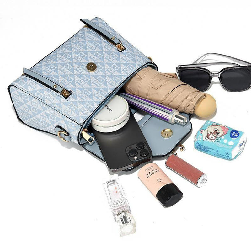 Fashion Women Shoulder Bag PU Leather Small Square Purse Luxury Print Handbag Elegant Crossbody Bag For Ladies Casual Party Office