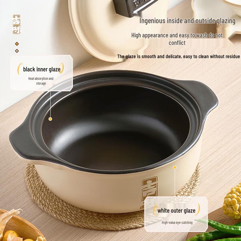 

Little Bear 2.5L Heat-Resistant Ceramic Stew Pot