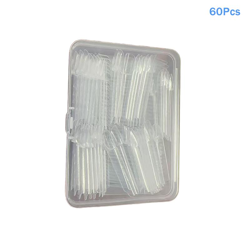 Space French Dual Forms 15 Sizes Clear Reusable Dual System Molds Fake Nails For Nail Extension DIY 30/60/75/90/120/150/180Pcs