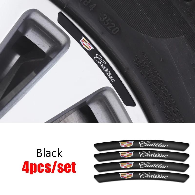 4pcs/set Alloy Car Wheel Edge Emblem Tire Rims Stickers for Cadillac ATS CT4 CT6 CTS SLR SRX XLR XT4 XT5 Escalade Deville DTS