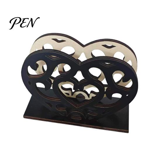 Durable Wood Tissue Holder for Cafe Rustic Wooden Napkin Holder, Free Standing Paper Dispenser, Modern Small Stand Dining Table Coffee Bar Home