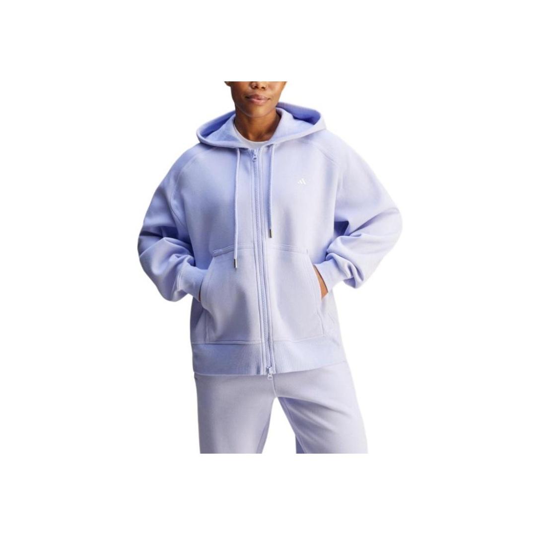 

Adidas X Stella McCartney свободный крой двусторонний трикотажный спортивный свитер с капюшоном женские куртки светло-фиолетовый JN0226 M