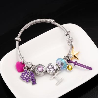 Anime Demon Hunters Series Bead Bracelet Y2K Harajuku Personalized Cosplay Bangle Jewelry Gift For Women Girls