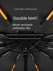 24-Rib Fully Automatic Umbrella, Dual-Purpose for Sun and Rain, Black-Coated Folding Sun Umbrella, Sun Protection, Uv Protection, Reinforced and