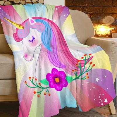 Unicorn Blanket Unicorns Gifts for Girls Super Soft Rainbow Unicorn Throw Blanket Warm Cozy Kids Blanket for Toddler Bedding Decor Birthday Gifts