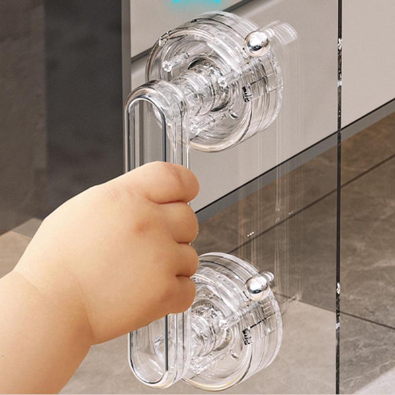 Shower Door Handle Grip No Drill Handles For Cabinets Suction Seniors Bathtub Handle Window Refrigerator Glass Door Handles bianco