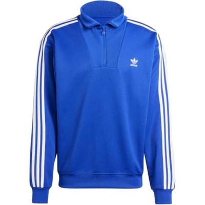 Adicolor Stehkragen Trainingsjacke Gestreift Langärmlig Amerikanisches Sweatshirt Herren Tops Durchscheinend-Blau IX5216