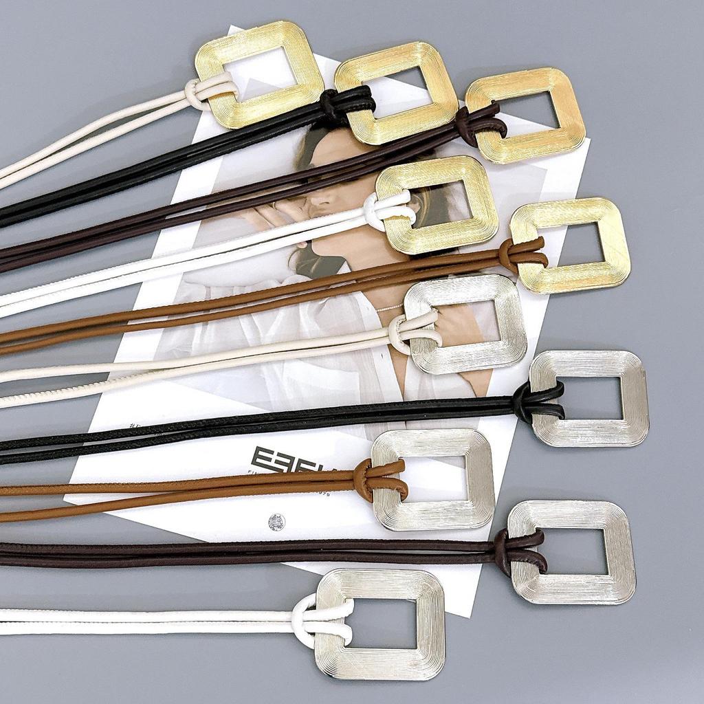 Elegant Ladies' Soft PU Leather Knot Belt for Dresses and Coats