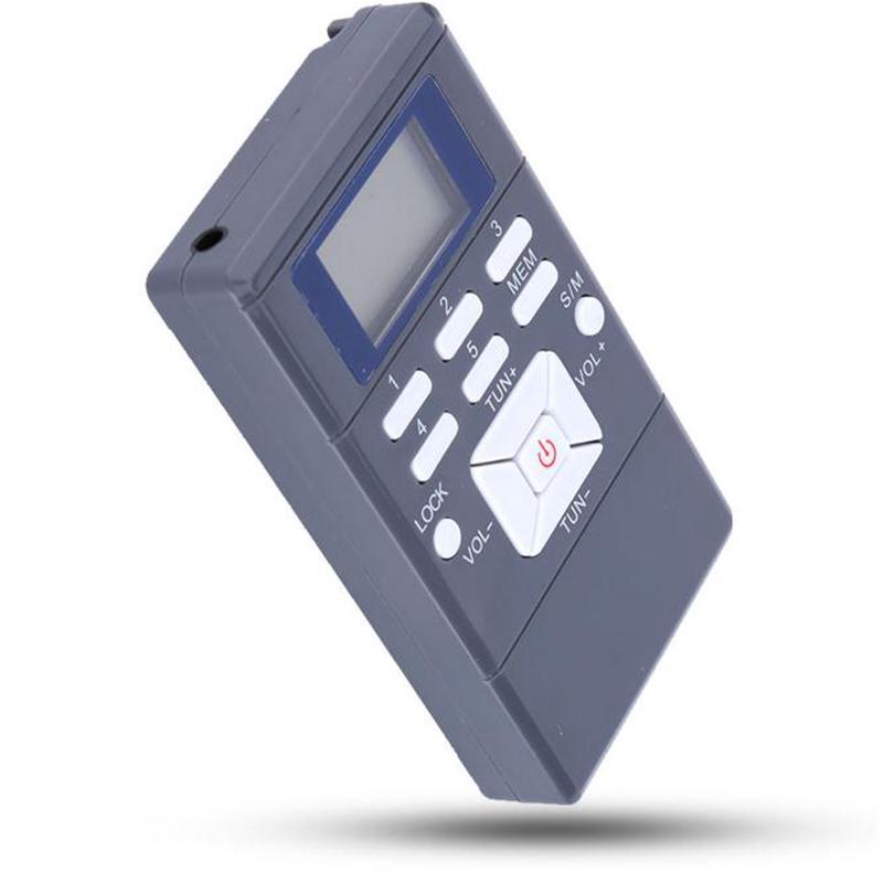 Portable Digital Fm Am Radio Mini Pocket Walkman Receiver Stereo W/ Earphones