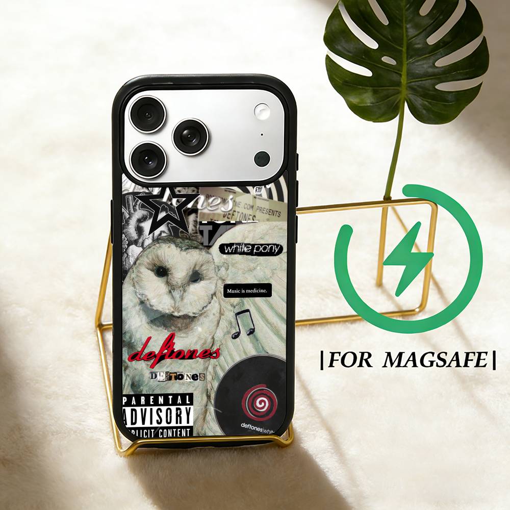 D-Deftones Band  Phone Case For iPhone 17 16 15 14 13 12  Pro Max Plus for Magsafe Mirror Wireless Magnetic Cover