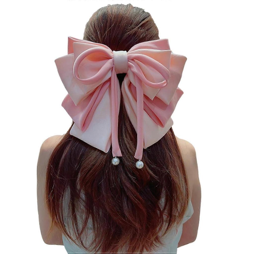 Stylish Hair Bows Hair Clips for Women and Teenagers, Elegant Long Band Hair Pins, Trendy Hair Accessories in Various Colors