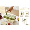1 pz. Tipo di pressione a un pulsante Scatola per stampi per ghiaccio 32/64 Griglie Stampo per cubetti di ghiaccio in plastica Stampo per vassoio per ghiaccio con scatola di immagazzinaggio con strumento per bar da cucina per bevande fresche