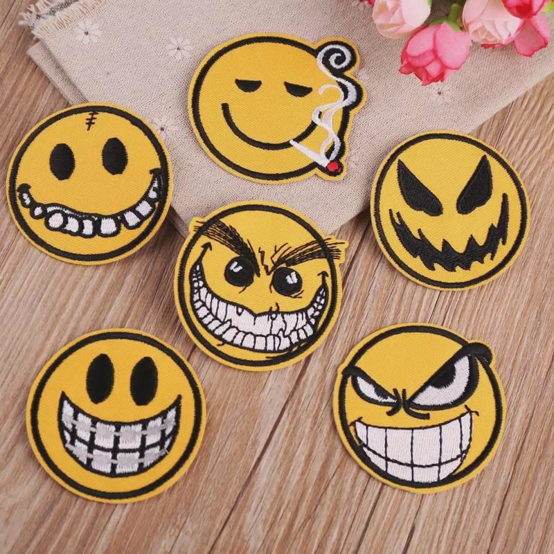 

Вышитая нашивка Yixiu Horror Emoji — украшение для одежды своими руками