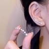Shiny Row Diamond Zircon Ear Jewelry Set No Hole Ear Clips Teen Girls Student Sweet Dopamine Accessory Birthday Gift For Her