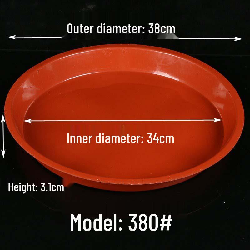 Thickened Round Plastic Flower Pot Water Tray - Large Draining Base for Succulents & Golden Pothos.