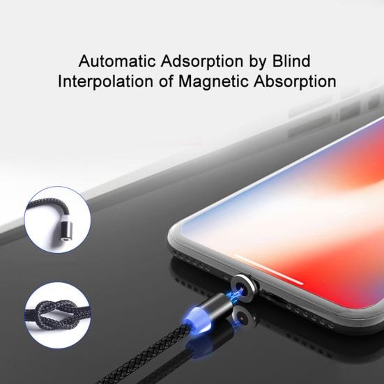 1/2m 3.1A Micro USB Type-C Magnetic Fast Charging Data Cable for Android iPhone