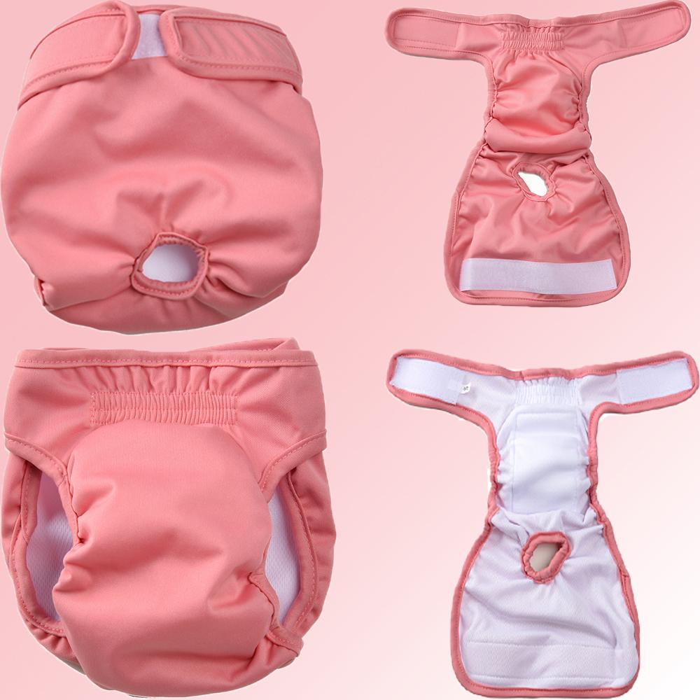 Female Dog Washable Puppy Diapers Pet Menstrual Pants Fastener Tape Leak-Proof Dog Diaper Reusable Doggie Diapers Dog Supplies