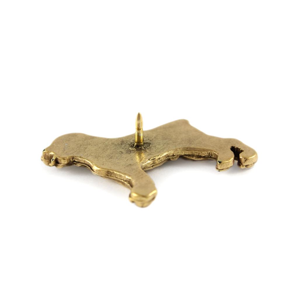 Rottweiler, Rott, Rottie - Broche de Cão em Caixa Decorativa, Pinos Dourados Elegantes, Broche de Lapela da Marca Art-Dog
